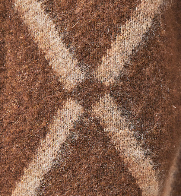 ABAHOUSE「【モヘアブレンド】アーガイル Vネック カーディガン」|カーディガン|