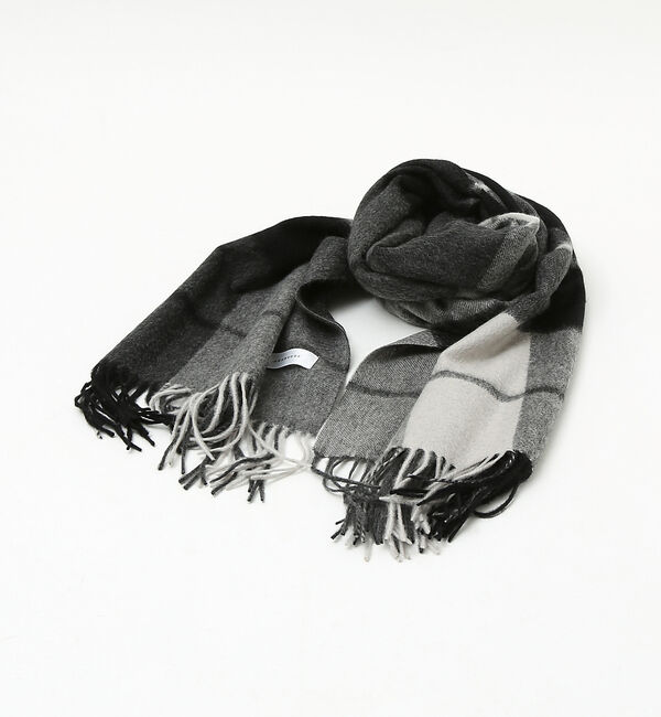 ABAHOUSE「【カシミヤ100％】チェック柄 マフラー 60&times;180」|マフラー|
