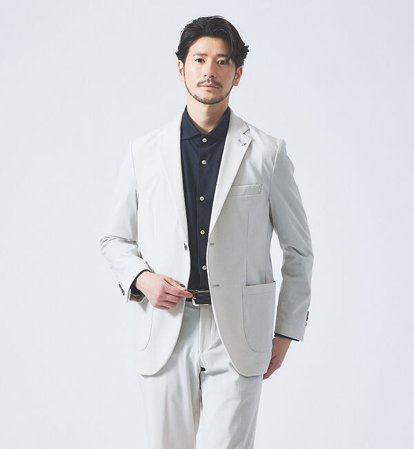 ABAHOUSE「【セットアップ対応/FLEX JACKET】トリコットツイル マルチストレッチ」|テーラードジャケット|