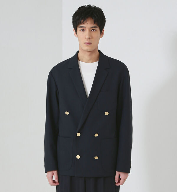 ABAHOUSE「リネンライク ストレッチ ダブルジャケット / ブレザー」|その他|