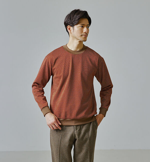 ABAHOUSE「【バイアスチェック】 プルオーバー」|スウェット・ジャージ|ダークオレンジ