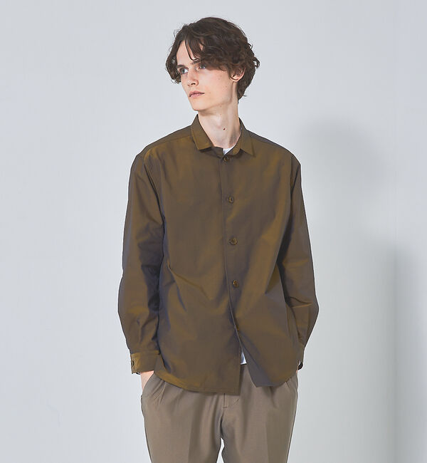 ABAHOUSE「【玉虫シャンブレー】オーバーサイズ シャツアウター」|シャツ・ブラウス|カーキ