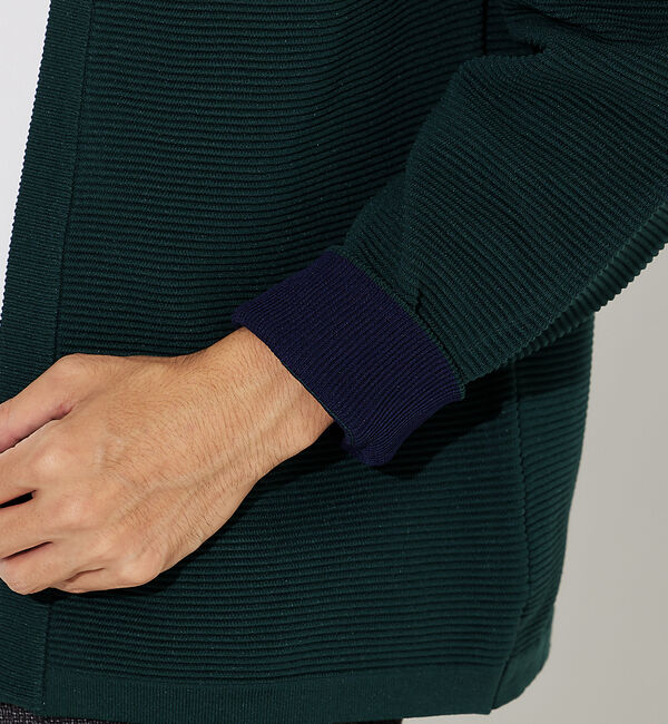 ABAHOUSE「【ウォッシャブル】リップルボーダー ボタンレス ニット カーディガン」|カーディガン|