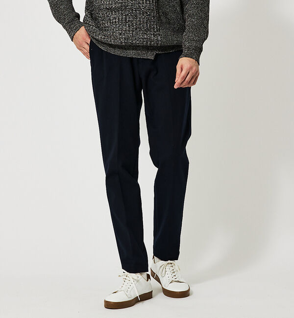 ABAHOUSE「【尾州】ダブルピーチ ノータック イージーパンツ」|その他|ネイビー