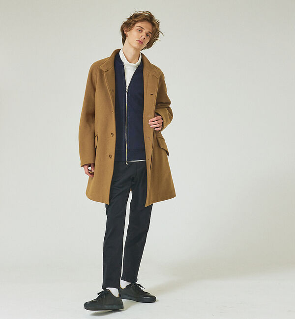 ABAHOUSE「【メリノウール】リバースカルゼ メルトン スタンドカラーコート」|その他|