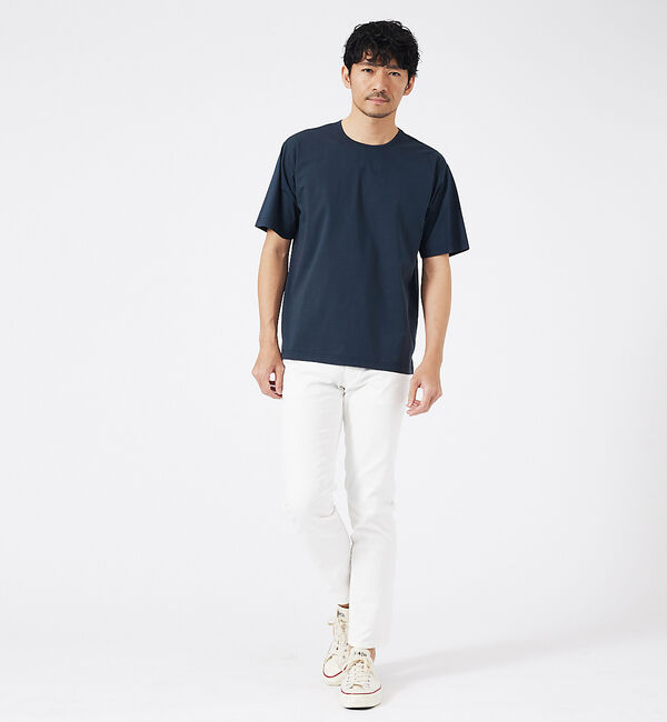 ABAHOUSE「【通年生地使用】シルケット天竺 半袖Tシャツ」|Tシャツ・カットソー|