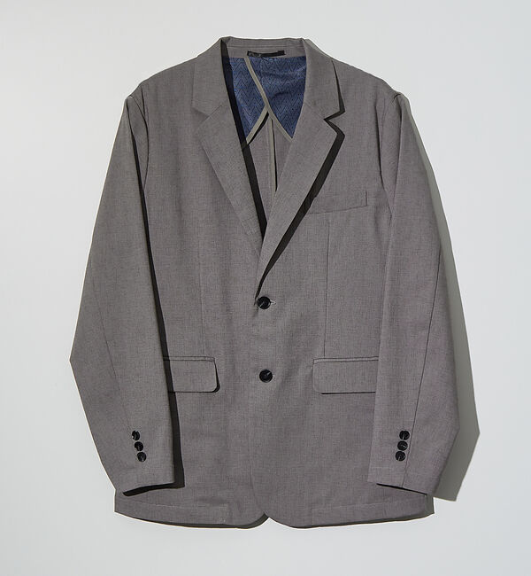 ABAHOUSE「【セットアップ対応】吸水速乾 リネンライク  ジャケット / サマージャケット」|テーラードジャケット|モカ