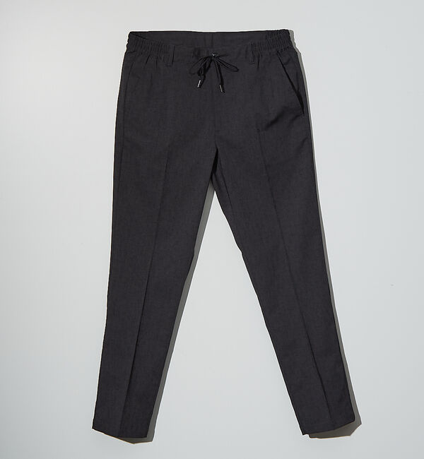 ABAHOUSE「【セットアップ対応】吸水速乾 リネンライク スラックス パンツ」|スラックス|チャコールグレー