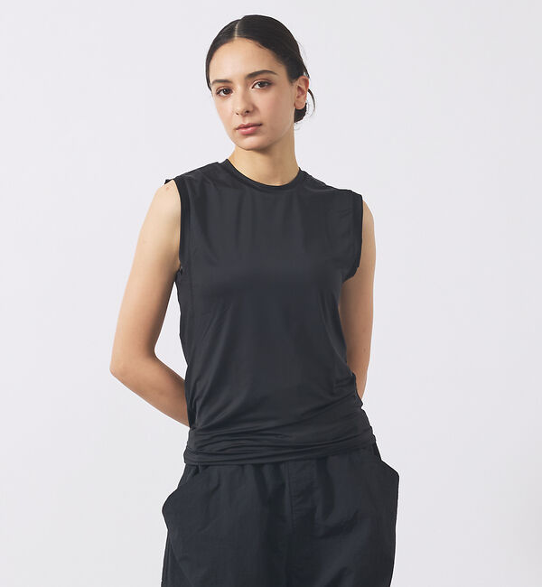 ABAHOUSE「【DICKIES/ディッキーズ】冷感インナークルーノースリーブ/冷感タンクトップ」|Tシャツ・カットソー|ブラック系その他1