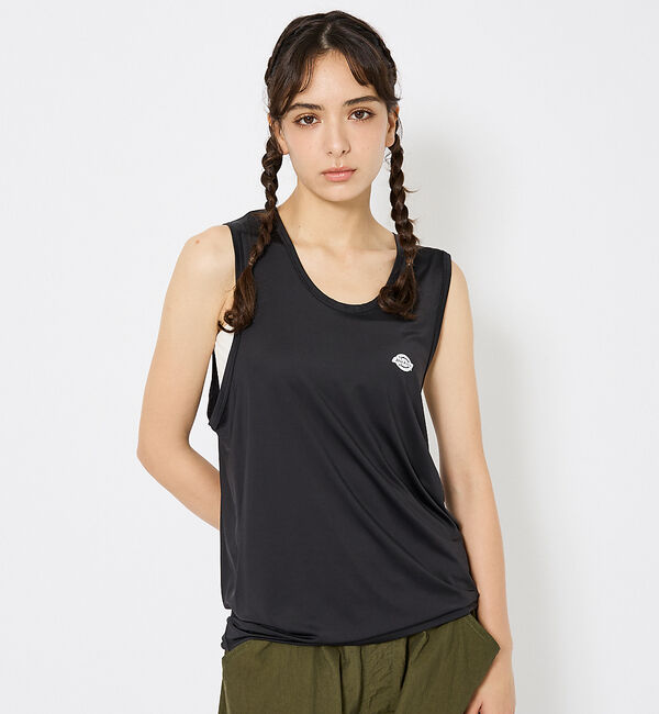 ABAHOUSE「【DICKIES/ディッキーズ】冷感インナークルーノースリーブ/冷感タンクトップ」|Tシャツ・カットソー|ブラック系その他2