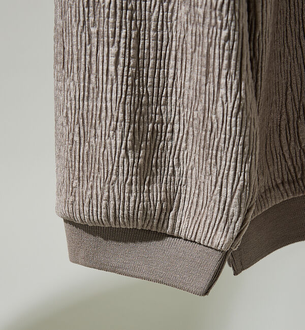 ABAHOUSE「ベロアプリーツ ニットポロシャツ / オーバーサイズ」|ポロシャツ|