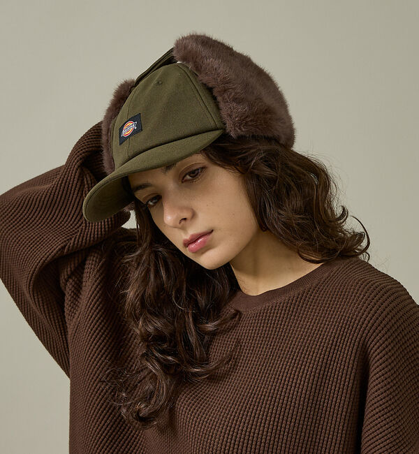 ABAHOUSE「【Dickies / ディッキーズ】EX FAKEFUR TRAPPER HAT」|その他|グリーン