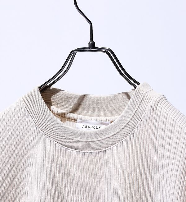 ABAHOUSE「クォーターゲージニット クルーネックスウェット / リラックスフィット【予約】」|スウェット・ジャージ|