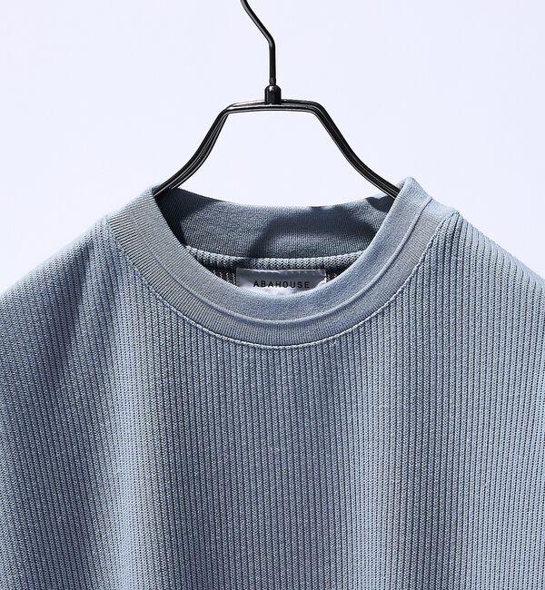 ABAHOUSE「クォーターゲージニット クルーネックスウェット / リラックスフィット【予約】」|スウェット・ジャージ|