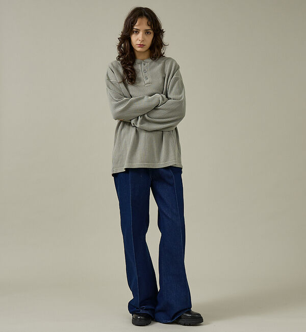 ABAHOUSE「【SEABEES / シービーズ】ピグメント サーマル L/S ヘンリーネック」|Tシャツ・カットソー|