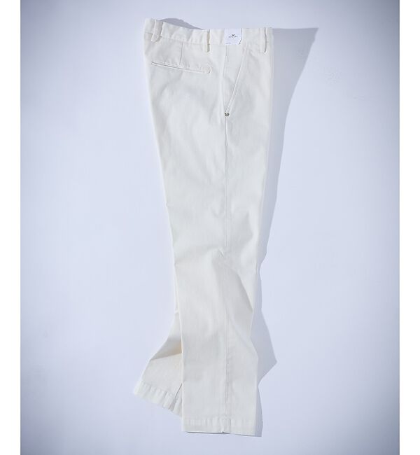 ABAHOUSE「【entre amis】スリムフィット ノープリーツ チノスラックス / 818」|チノ|ホワイト