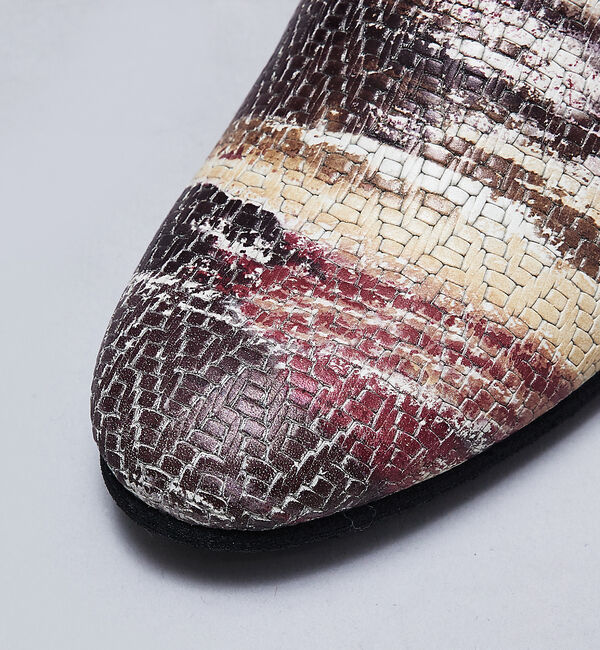 alfredoBANNISTER「【ソフトレザー】アンティーク調 カウンターレス ゴアスリッポン」|ローファー|