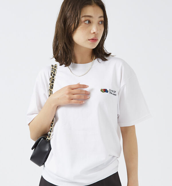 Rouge vif「【FRUIT OF THE LOOM】プリントTシャツ / ワンポイント刺繍 /」|Tシャツ・カットソー|ホワイト系その他1