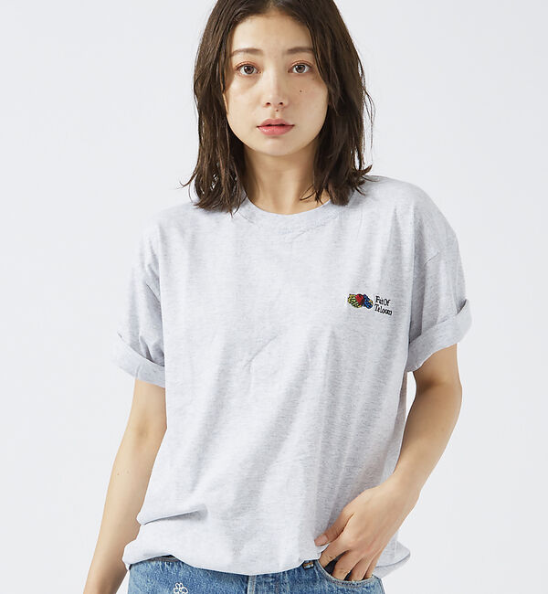 Rouge vif「【FRUIT OF THE LOOM】プリントTシャツ / ワンポイント刺繍 /」|Tシャツ・カットソー|グレー系その他1