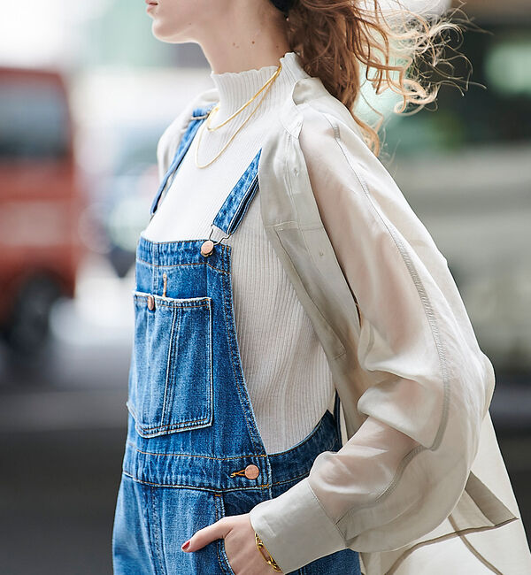 Rouge vif「シアーアメスリラメリブハイネック」|ニット・セーター|オフホワイト