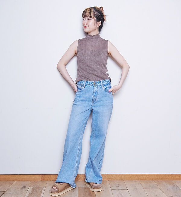 Rouge vif「シアーアメスリラメリブハイネック」|ニット・セーター|