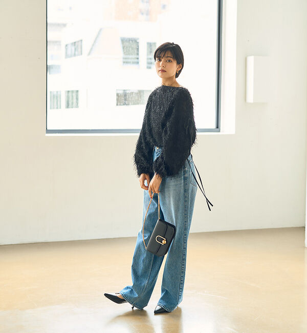 Rouge vif「フェザージャガードスリーブリボンブラウス」|シャツ・ブラウス|