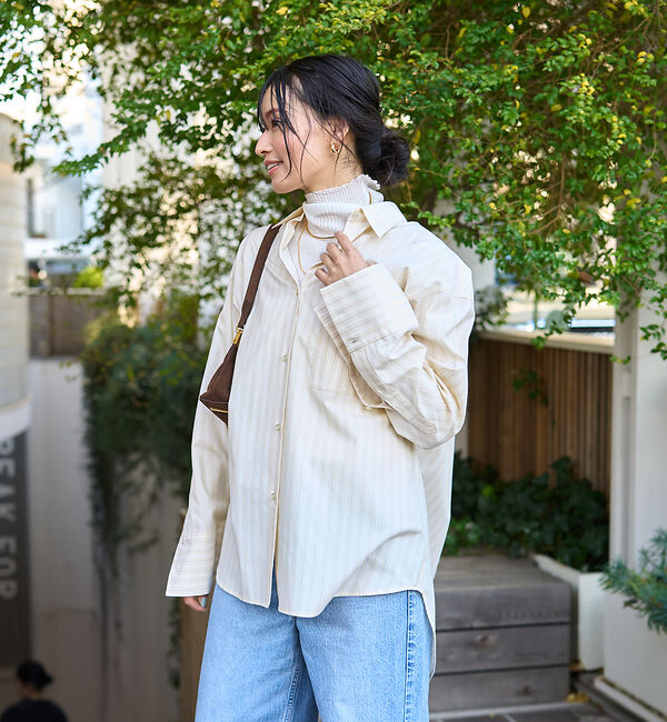 Rouge vif「ストライプオーバーシャツ」|シャツ・ブラウス|