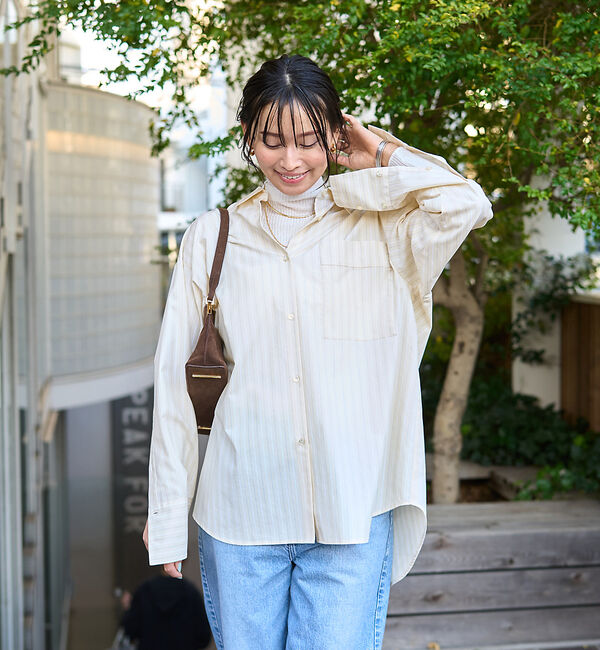 Rouge vif「ストライプオーバーシャツ」|シャツ・ブラウス|