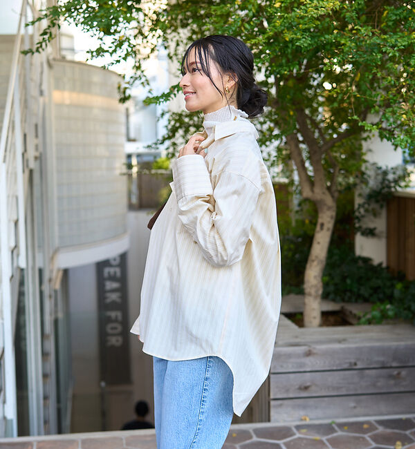 Rouge vif「ストライプオーバーシャツ」|シャツ・ブラウス|