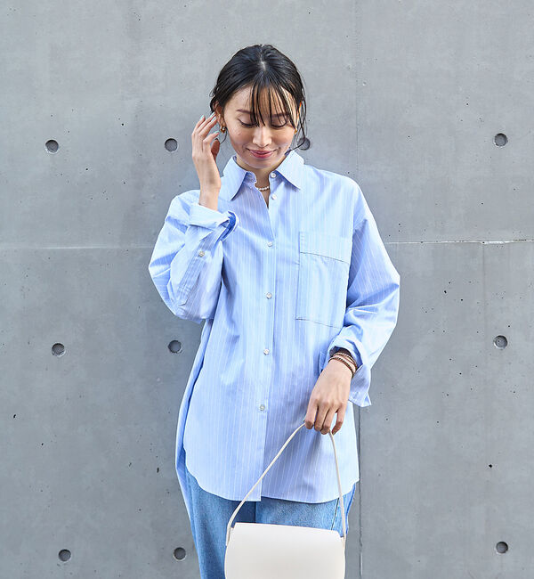 Rouge vif「ストライプオーバーシャツ」|シャツ・ブラウス|