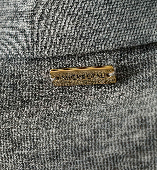 Rouge vif「【MICA&DEAL/マイカアンドディール】sheer knit polo sh」|シャツ・ブラウス|