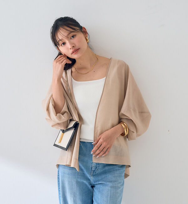 Rouge vif「はおりシアーシャツジャケット」|シャツ・ブラウス|