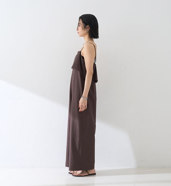 Rouge vif「フレアストレートワイドサロペット」|オールインワン|