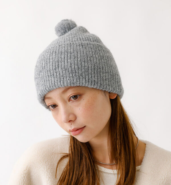 Rouge vif「【RUBEN/ルーベン】RUS-8353/ヘザーボンボンワッチキャップ/HEAT」|その他|グレー