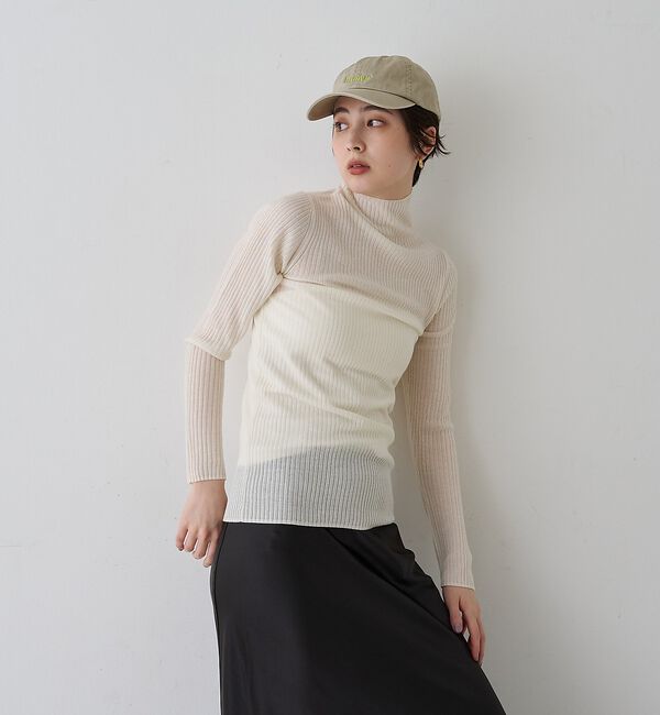 Rouge vif「防縮Wシアータートルリブニット」|ニット・セーター|