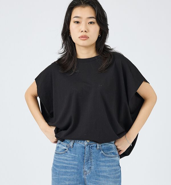 Rouge vif「【JOHNBULL/ジョンブル】フレンチスリーブT/JL262C05/シンプル【」|Tシャツ・カットソー|