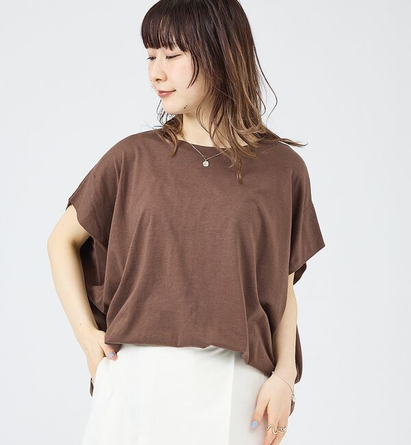 Rouge vif「【JOHNBULL/ジョンブル】フレンチスリーブT/JL262C05/シンプル【」|Tシャツ・カットソー|