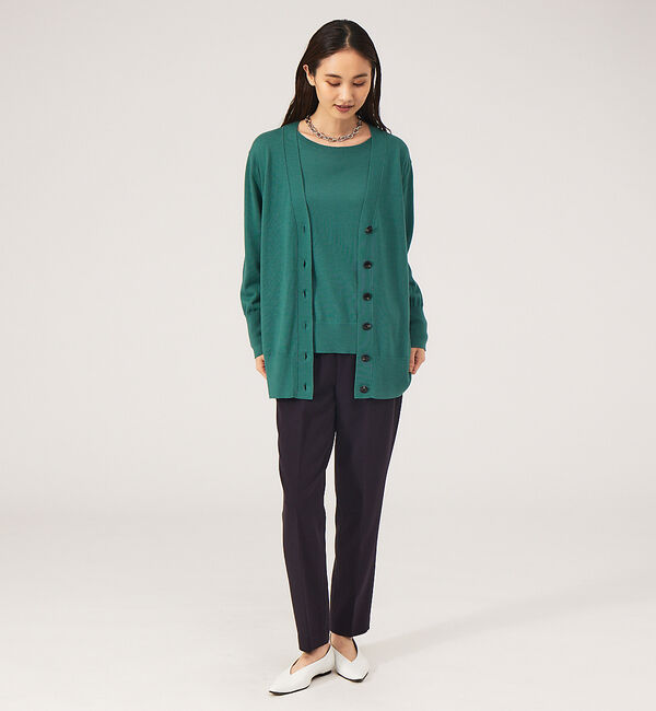 qualite「《アンサンブル対応》ウールハイゲージニットカーデ」|カーディガン|