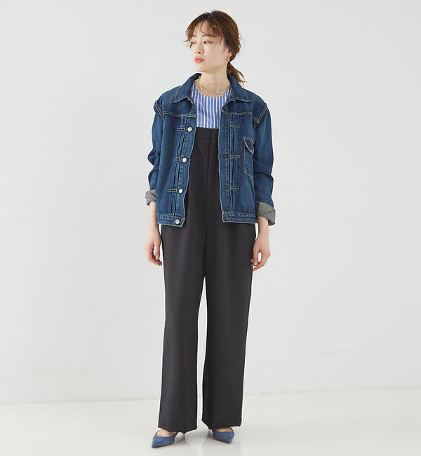 qualite「2WAYストレッチサロペット」|オールインワン|