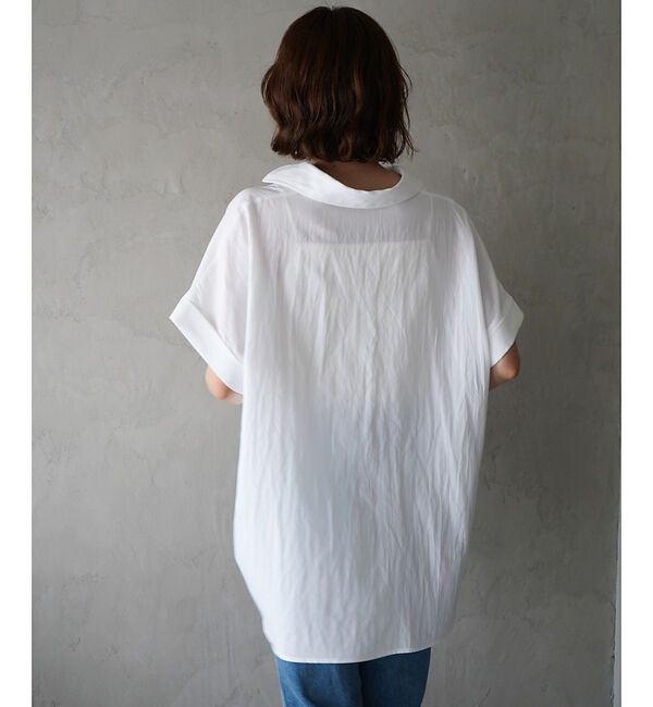 qualite「ウエストタックスキッパー半袖シャツ」|シャツ・ブラウス|