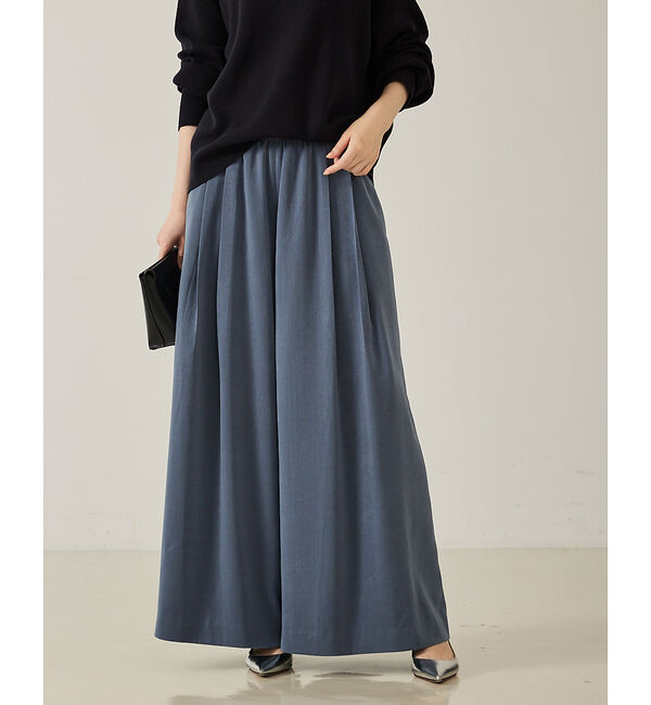 qualite「ピーチサテンフレアーパンツ」|その他|