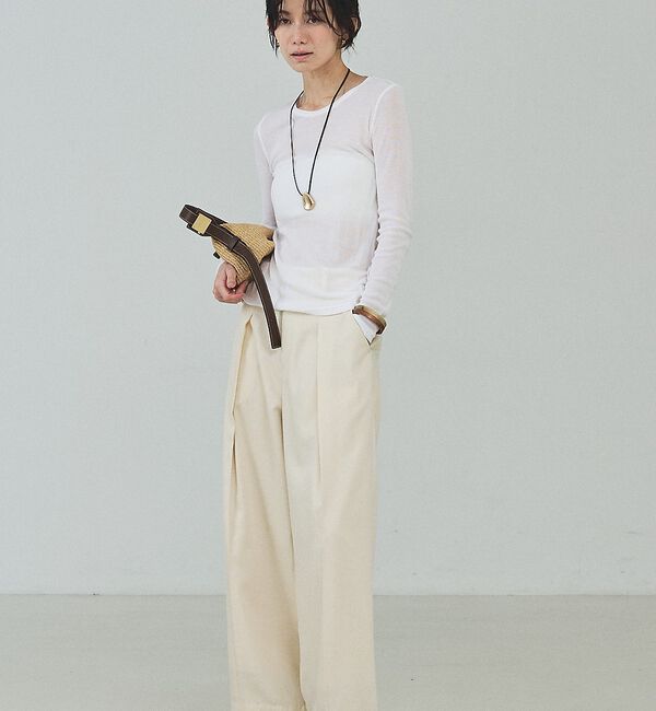 qualite「シアーテレコロングスリーブT【予約】」|Tシャツ・カットソー|