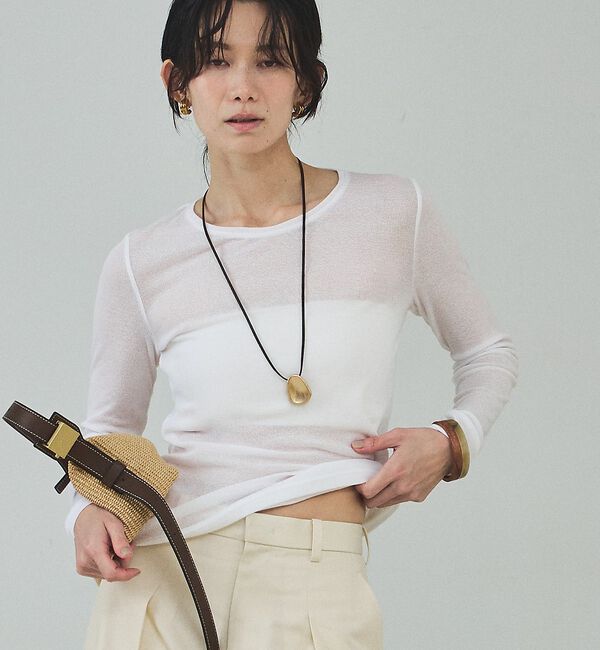 qualite「シアーテレコロングスリーブT【予約】」|Tシャツ・カットソー|