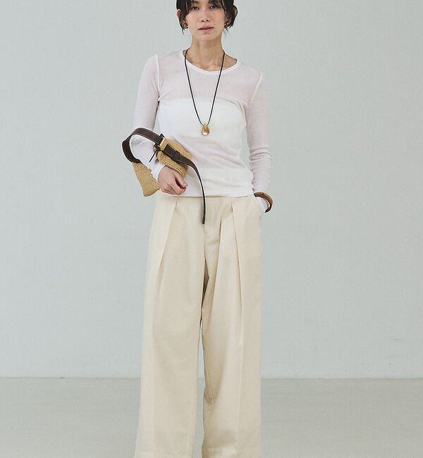 qualite「シアーテレコロングスリーブT【予約】」|Tシャツ・カットソー|