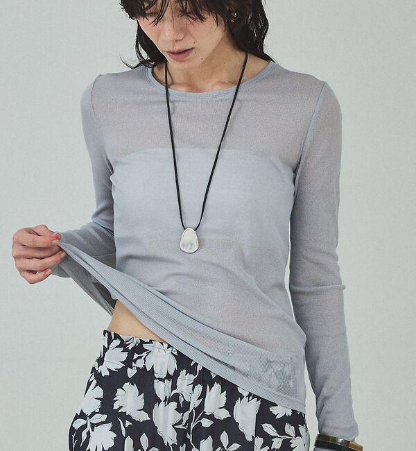 qualite「シアーテレコロングスリーブT【予約】」|Tシャツ・カットソー|