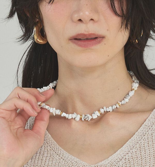 qualite「【大人の天然石】サザレスライドネックレス【予約】」|ネックレス|