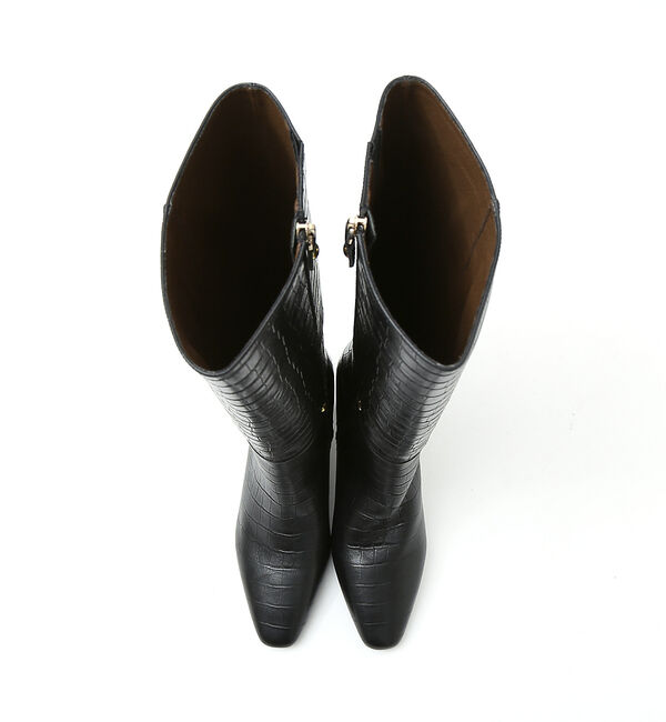 AU BANNISTER「【スノーソール】ストレートラインミドルヒールロングブーツ」|ショートブーツ|