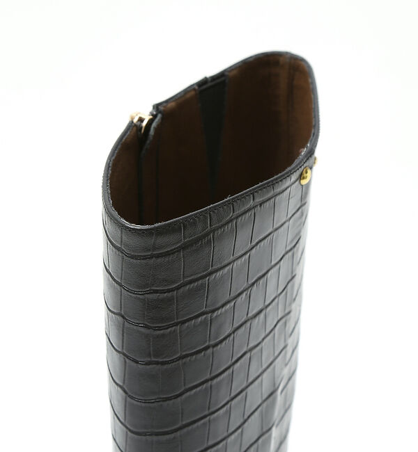 AU BANNISTER「【スノーソール】ストレートラインミドルヒールロングブーツ」|ショートブーツ|