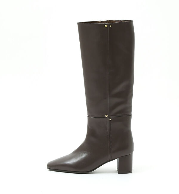 AU BANNISTER「【スノーソール】ストレートラインミドルヒールロングブーツ」|ショートブーツ|