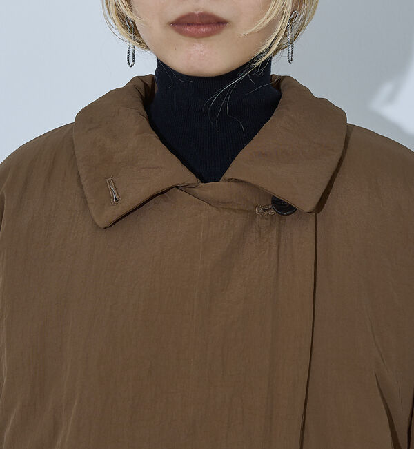 NOMINE「３WAYカラー中綿ロングコート」|ステンカラーコート|